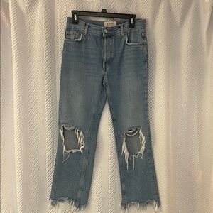 We The Free Light Blue Distressed Jeans
